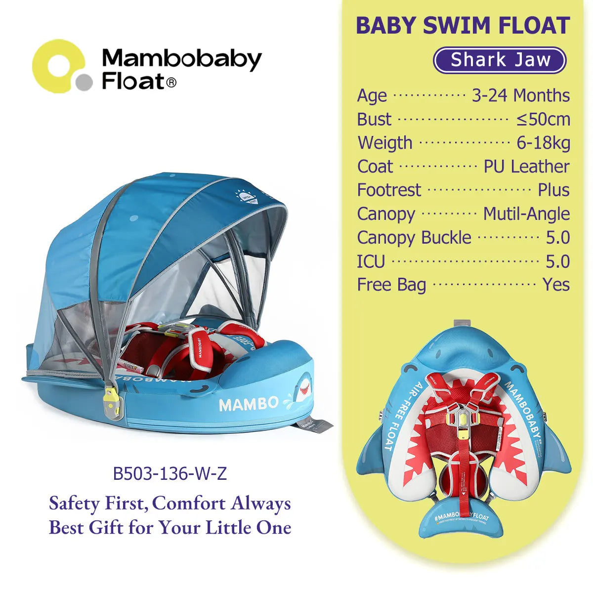 Mambobaby Baby Pool Float Vip 5 Dropshipping Blackproof Pool Mat For Infant Non-Inflatable Natation Buoy With Parasol Beach Toys