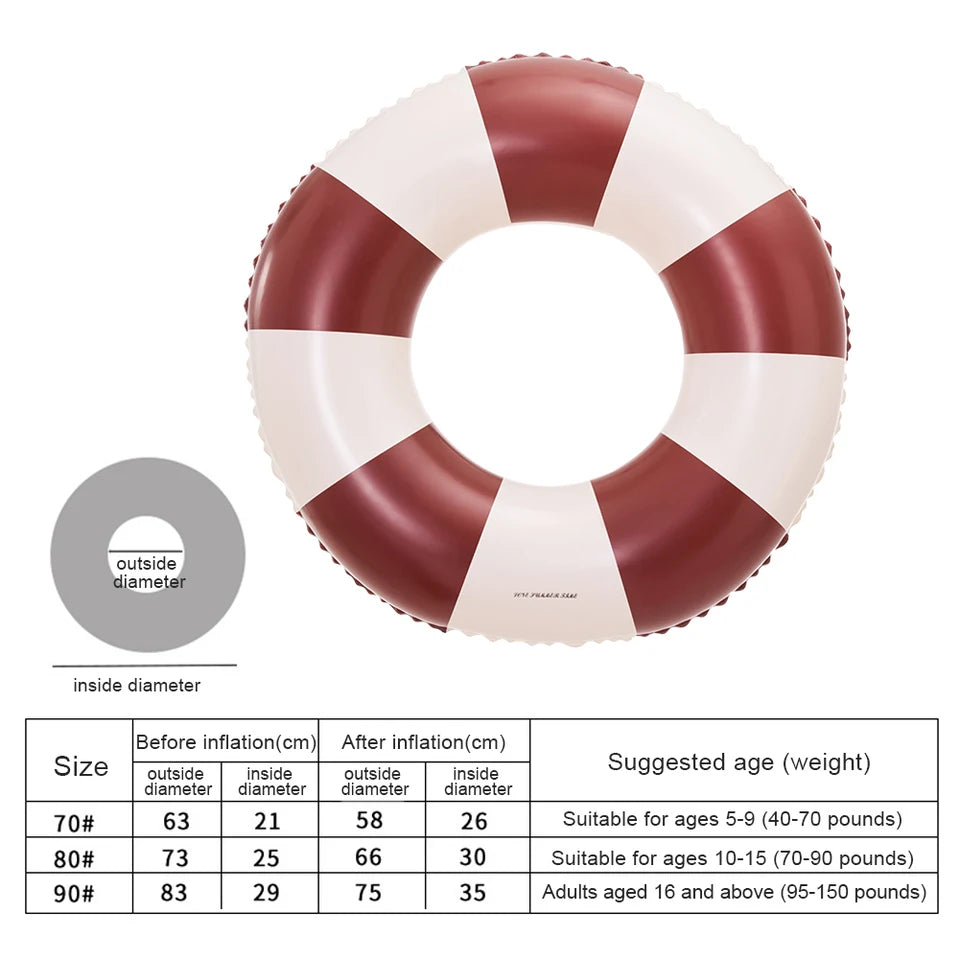 Inflatable Swimming Pool Floats Leakproof PVC Inflatable Swim Ring Floating Blow Up Swim Tube Summer Beach Pool Accessories