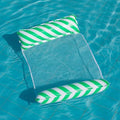 1pcs Inflatable Water Hammock With Mesh, Outdoor Water Foldable Striped Floating Bed, Water Lounge Chair, Pool Party, Beach Fun