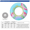 Inflatable Swimming Pool Floats Leakproof PVC Inflatable Swim Ring Floating Blow Up Swim Tube Summer Beach Pool Accessories
